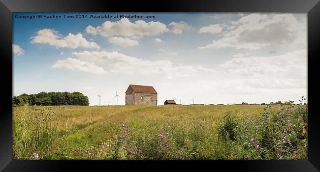  Saint Peter on the Wall Bradwell on Sea Essex UK Framed Print by Pauline Tims