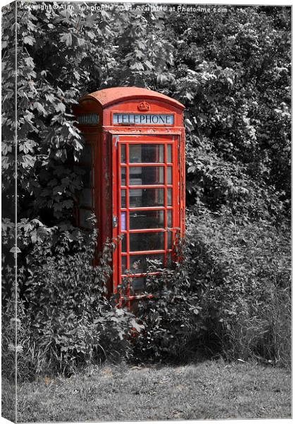 Telephone Box  Canvas Print by Alan Tunnicliffe