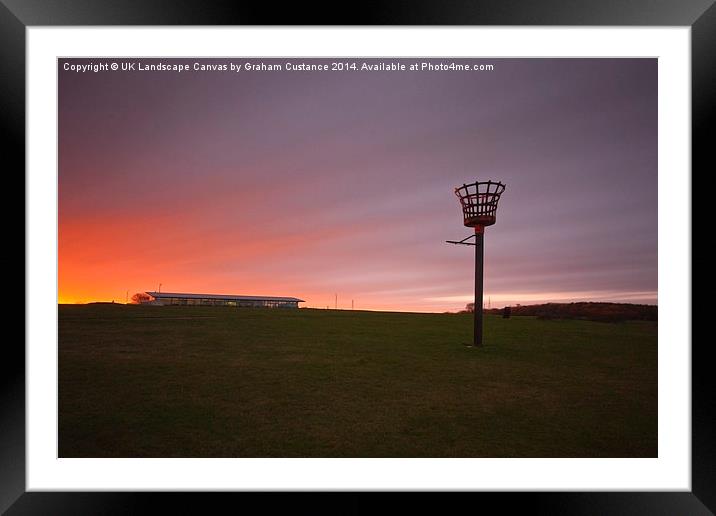  Dunstable Downs Sunrise Framed Mounted Print by Graham Custance