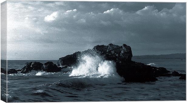  Waves Crashing Duo Tone Canvas Print by james balzano, jr.
