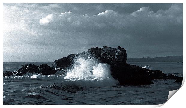  Waves Crashing Duo Tone Print by james balzano, jr.