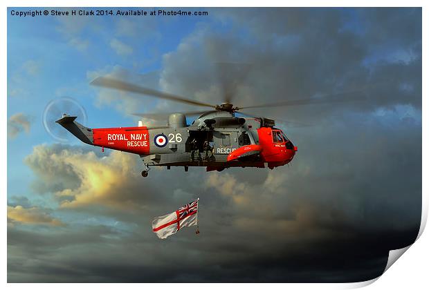  Royal Navy Search and Rescue (End of an Era) Print by Steve H Clark