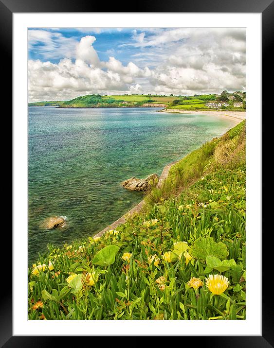  Falmouth Beach Cornwall Framed Mounted Print by Clive Eariss