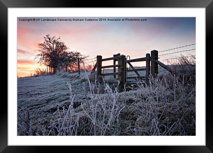 Winter Sunrise  Framed Mounted Print by Graham Custance