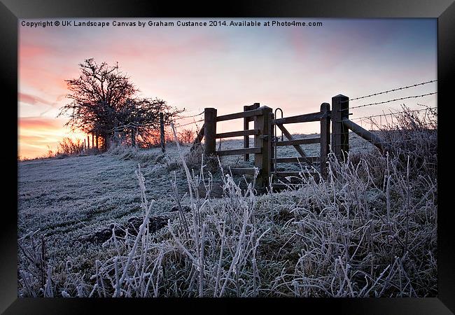 Winter Sunrise  Framed Print by Graham Custance