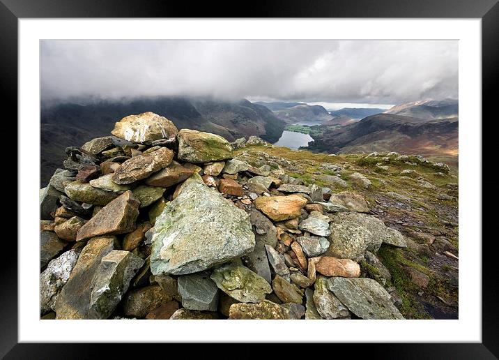  Fleetwith Pike Summit Buttermere  Framed Mounted Print by Gary Kenyon