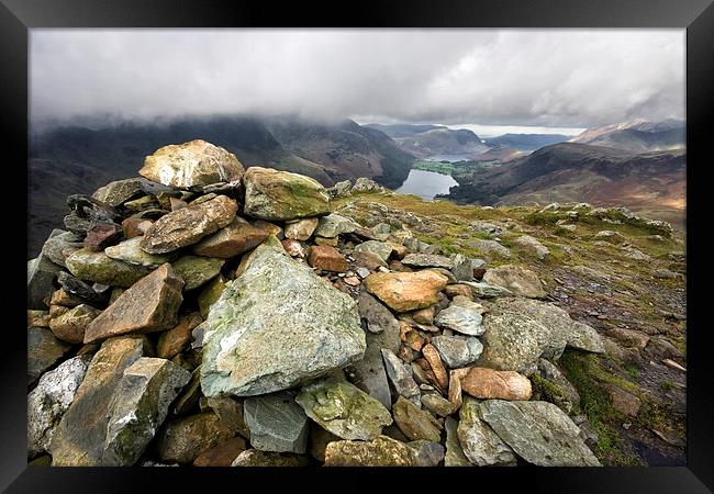  Fleetwith Pike Summit Buttermere  Framed Print by Gary Kenyon