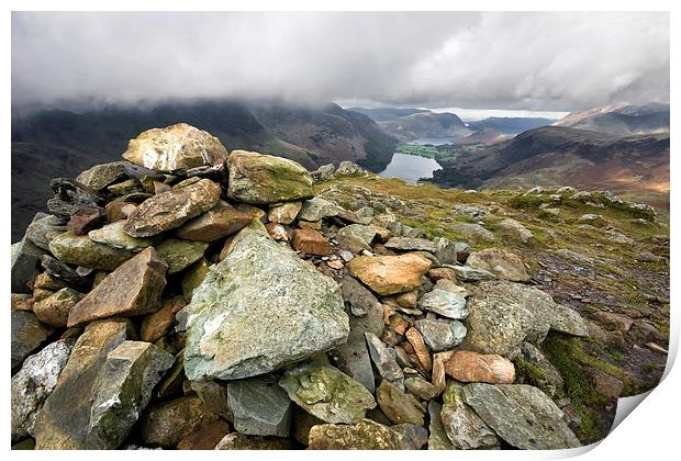  Fleetwith Pike Summit Buttermere  Print by Gary Kenyon