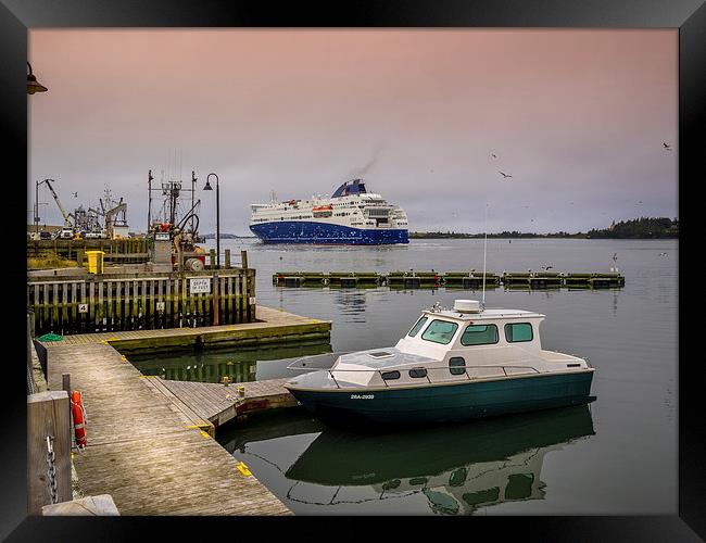 Maine Ferry, Yarmouth, Nova Scotia, Canada Framed Print by Mark Llewellyn