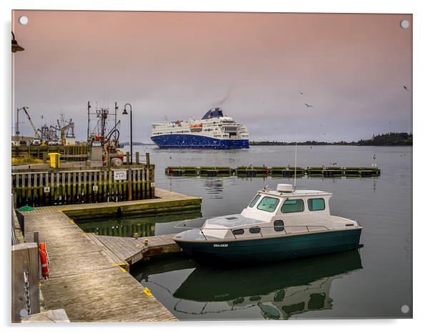 Maine Ferry, Yarmouth, Nova Scotia, Canada Acrylic by Mark Llewellyn
