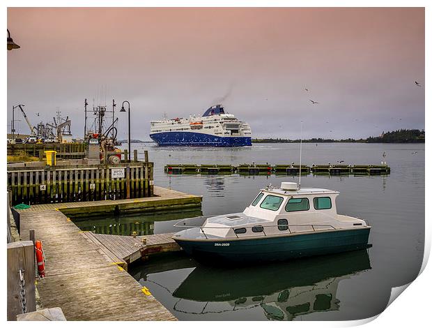 Maine Ferry, Yarmouth, Nova Scotia, Canada Print by Mark Llewellyn