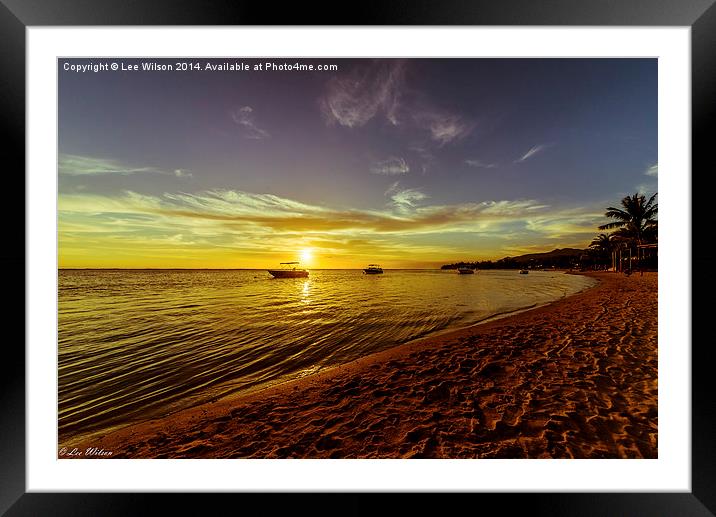 Days End in Paradise Framed Mounted Print by Lee Wilson