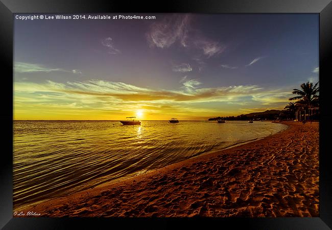 Days End in Paradise Framed Print by Lee Wilson