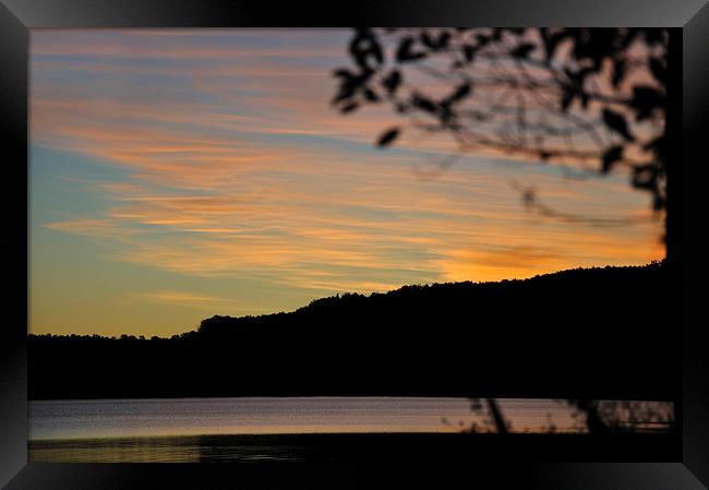 autumn sunset Framed Print by Peter Righteous