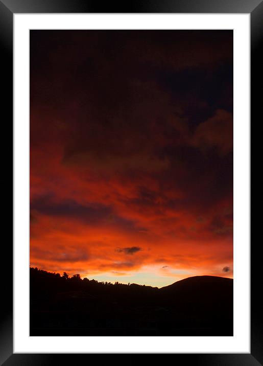 autumn sunset Framed Mounted Print by Peter Righteous