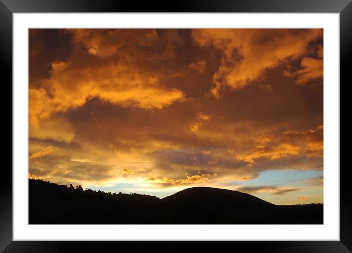 autumn sunset Framed Mounted Print by Peter Righteous