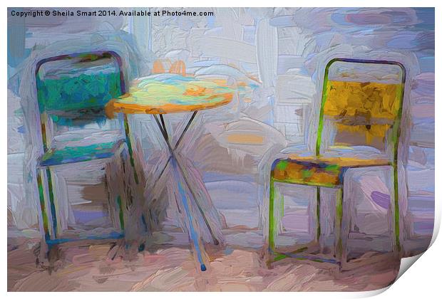  Chairs Print by Sheila Smart