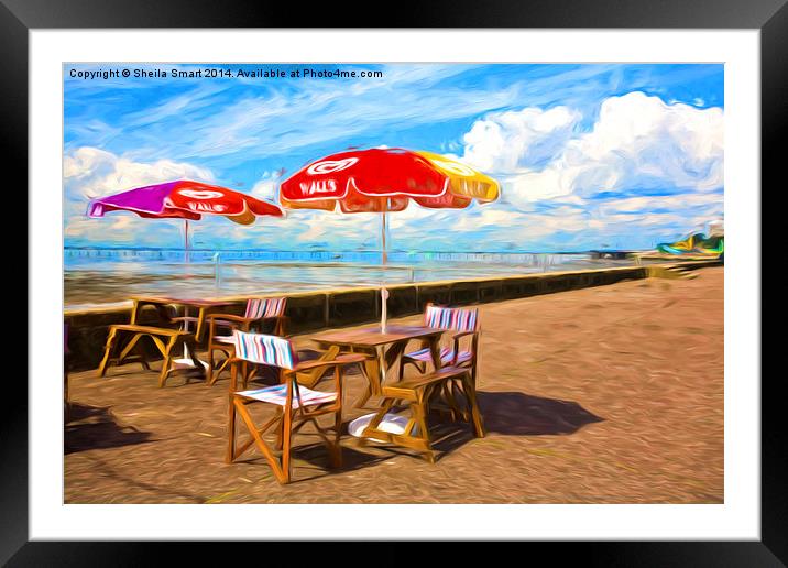  Cafe at Southend on Sea Framed Mounted Print by Sheila Smart