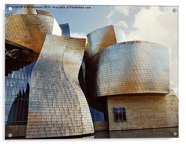 Guggenheim Museum Bilbao Acrylic by Mike Marsden