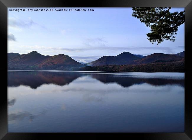  Derwentwater Reflections Framed Print by Tony Johnson