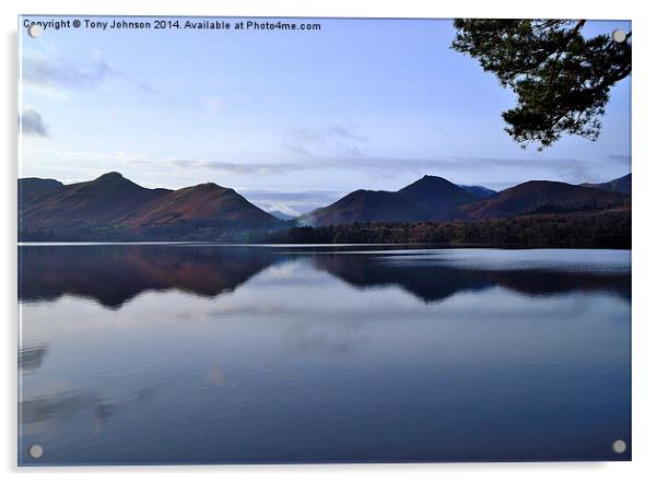  Derwentwater Reflections Acrylic by Tony Johnson
