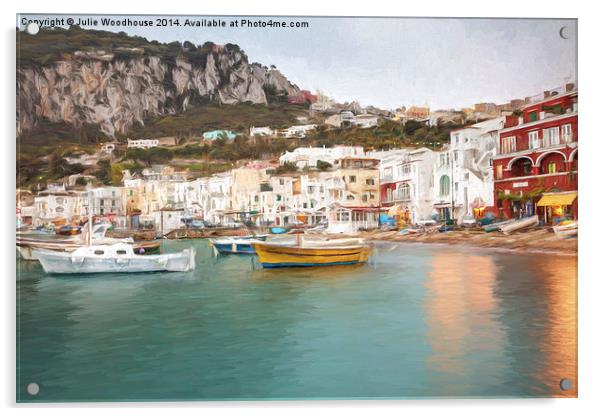 Marina Grande, Capri, Campania, Italy Acrylic by Julie Woodhouse