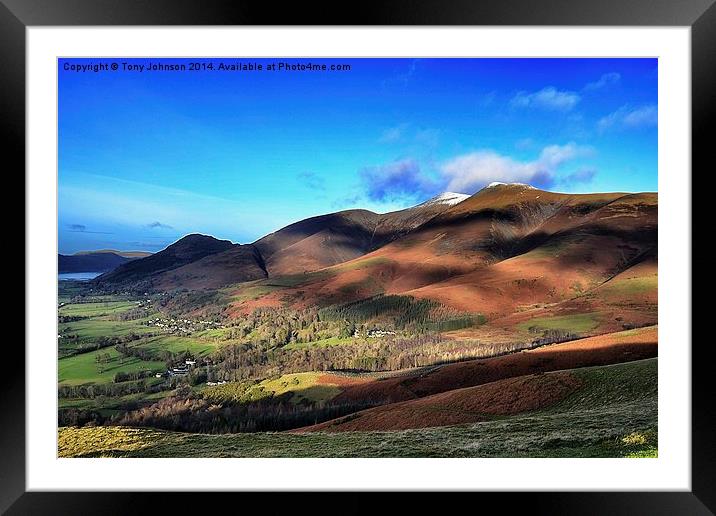  Skiddaw from Latrigg Framed Mounted Print by Tony Johnson