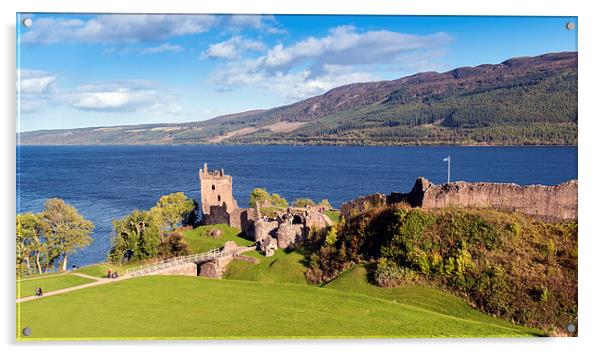 Castle Urquhart Loch Ness Acrylic by Gary Eason