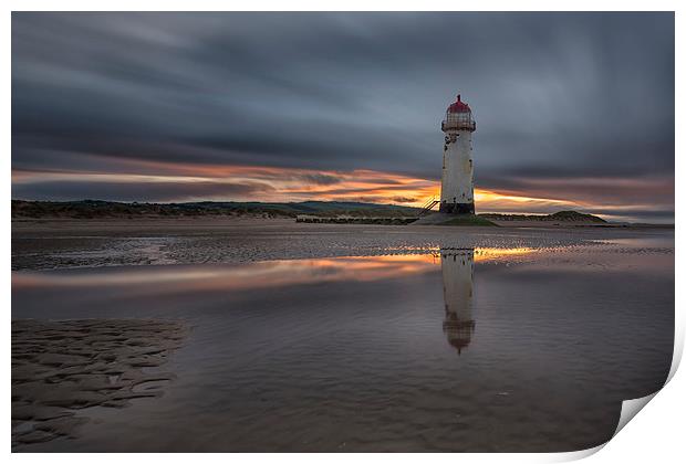 Point of Ayr Lighthouse  Print by Jed Pearson