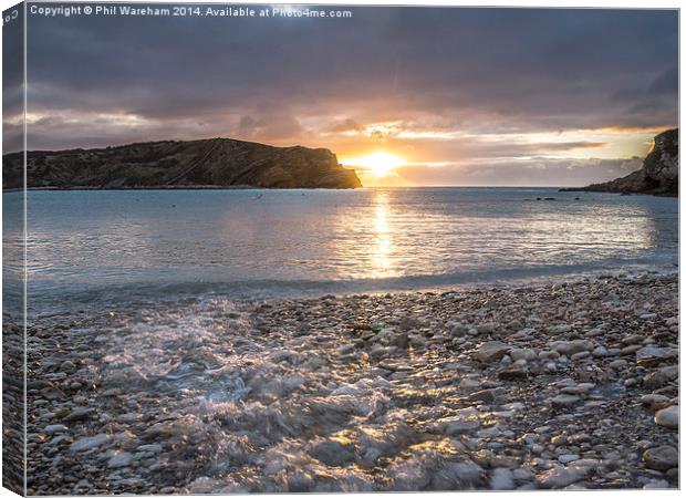  Sunrise over the cove Canvas Print by Phil Wareham