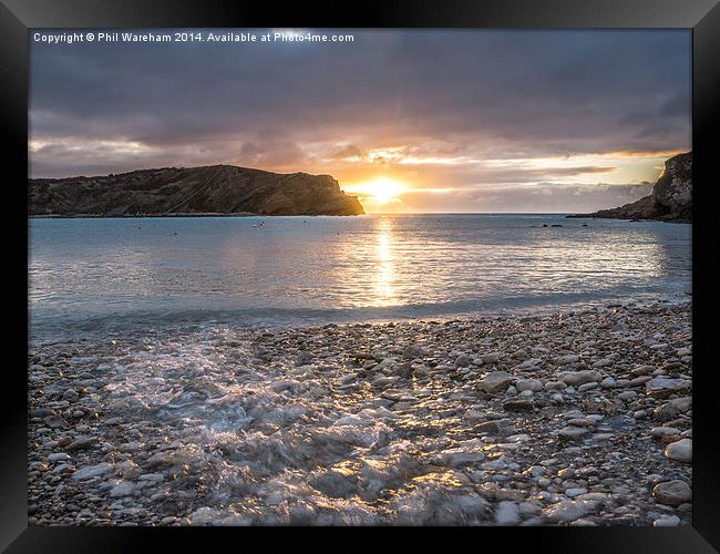  Sunrise over the cove Framed Print by Phil Wareham