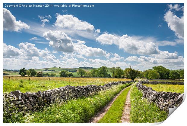  Summer in the Peak District Print by Andrew Kearton