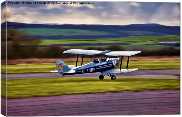  Training Biplane Canvas Print by Andy Anderson