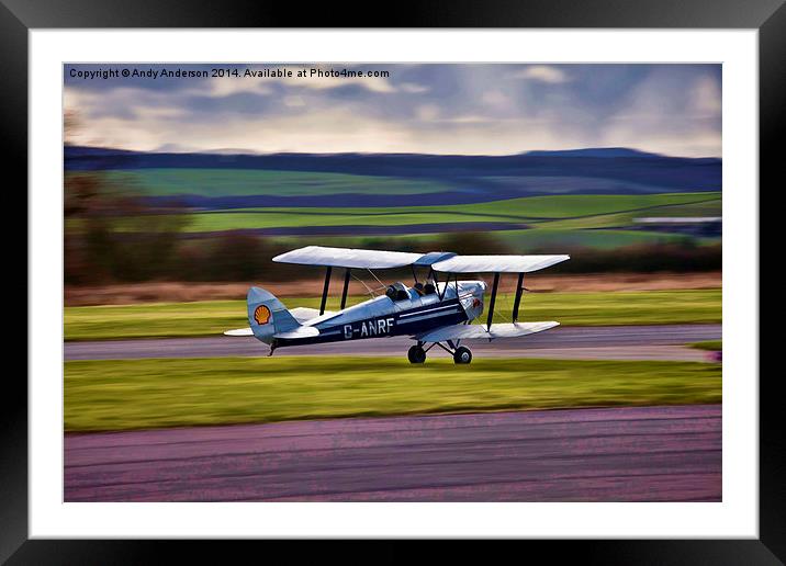  Training Biplane Framed Mounted Print by Andy Anderson
