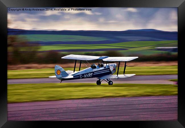 Training Biplane Framed Print by Andy Anderson