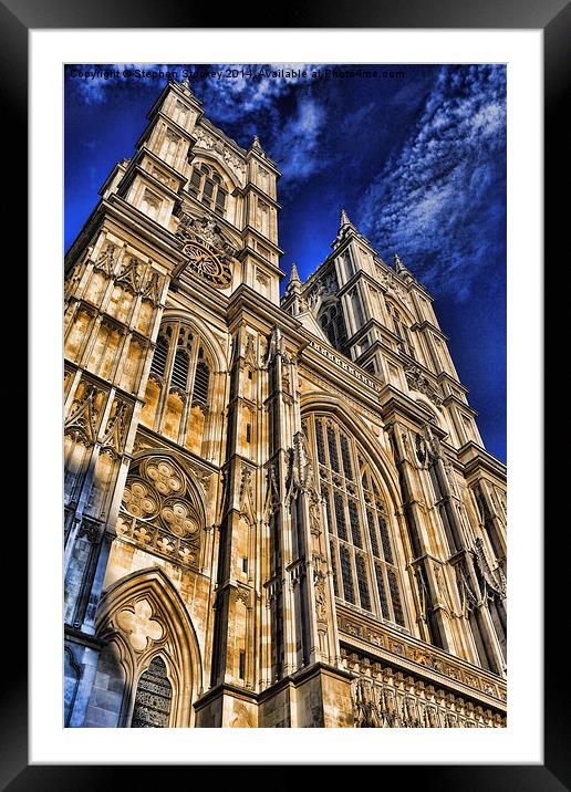 Westminster Abbey West Front Framed Mounted Print by Stephen Stookey
