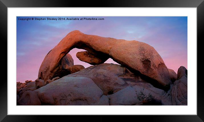  Arch Rock Framed Mounted Print by Stephen Stookey