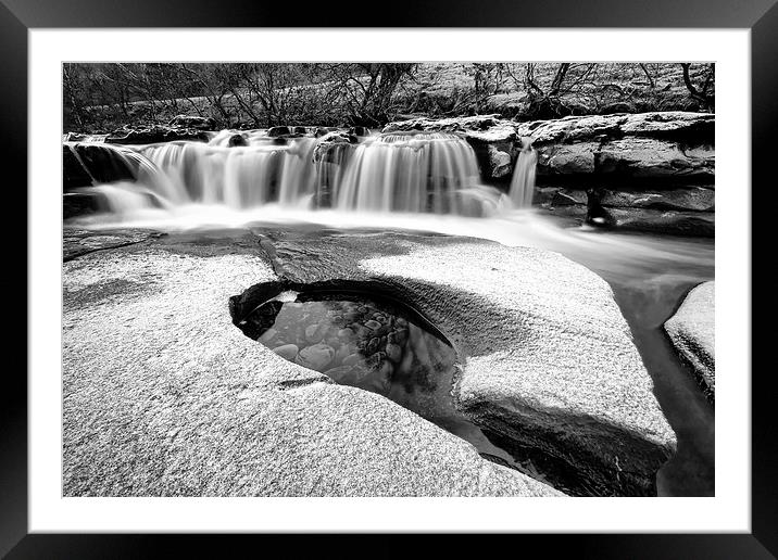   Wain Wath Force Waterfall Yorkshire Framed Mounted Print by Gary Kenyon