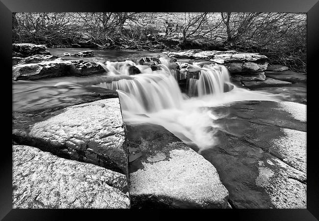    Wain Wath Force Waterfall Yorkshire Framed Print by Gary Kenyon