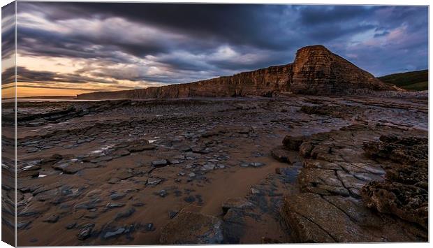  Nash Point cliff's Canvas Print by Dean Merry