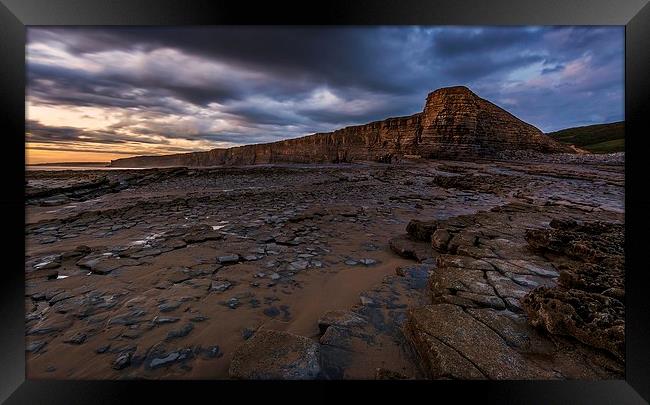  Nash Point cliff's Framed Print by Dean Merry