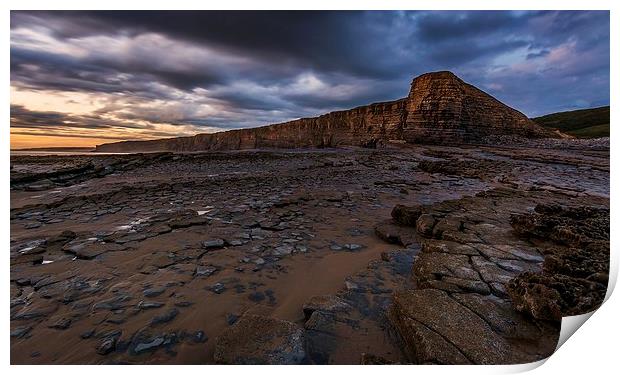  Nash Point cliff's Print by Dean Merry