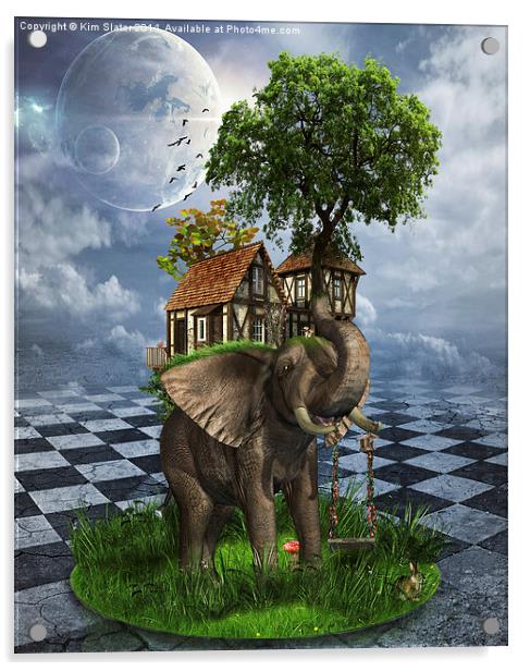 The Elephant House Acrylic by Kim Slater