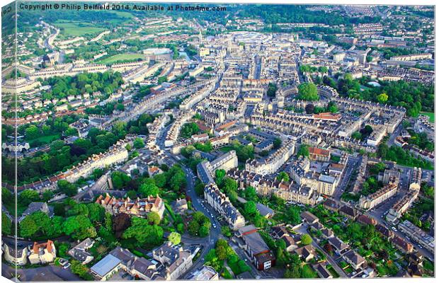  Bath from the sky Canvas Print by Philip Belfield
