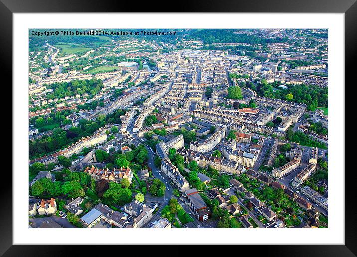  Bath from the sky Framed Mounted Print by Philip Belfield