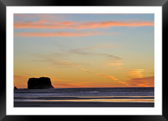West Coast sunset Framed Mounted Print by Peter Righteous