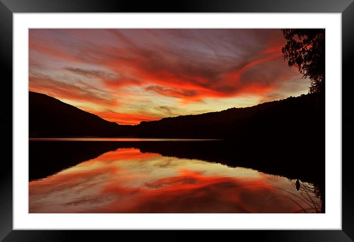 Lake Haupiri sunset Framed Mounted Print by Peter Righteous
