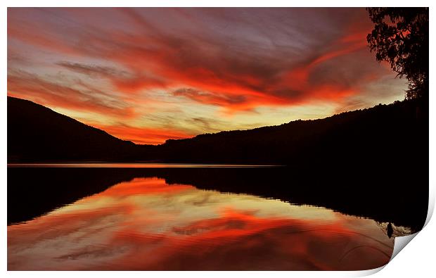 Lake Haupiri sunset Print by Peter Righteous