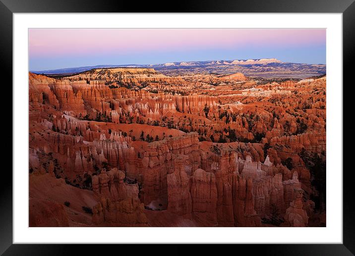 Bryce Canyon  Dusk Framed Mounted Print by Mike Dawson