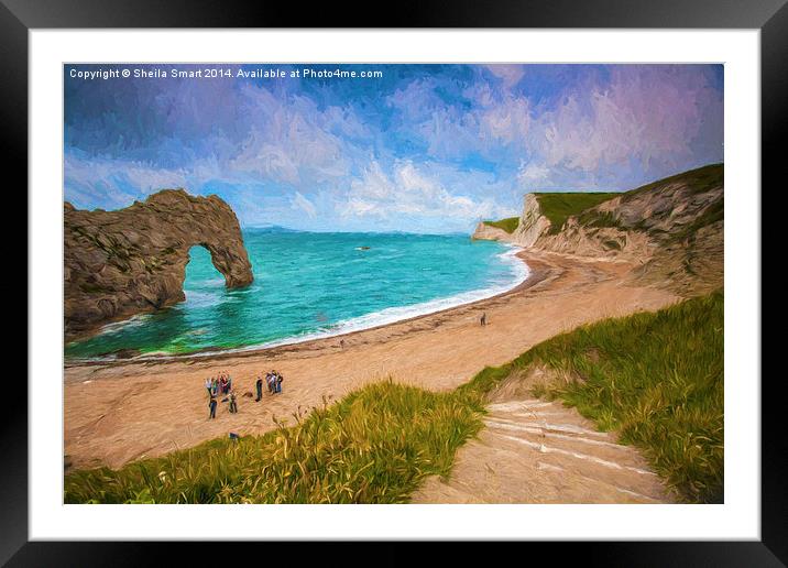  Durdle Door Framed Mounted Print by Sheila Smart